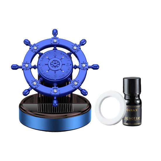 Solenergi bilaromaterapi 360 graders rotasjon Luftfrisker Biltilbehør Interiør Kreativ rorform Auto luftrenser