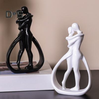 Statua in resina di coppia che abbraccia uomini e donne, scultura, decorazione per la casa, ufficio, festa di nozze, anniversario, ornamento da tavolo
