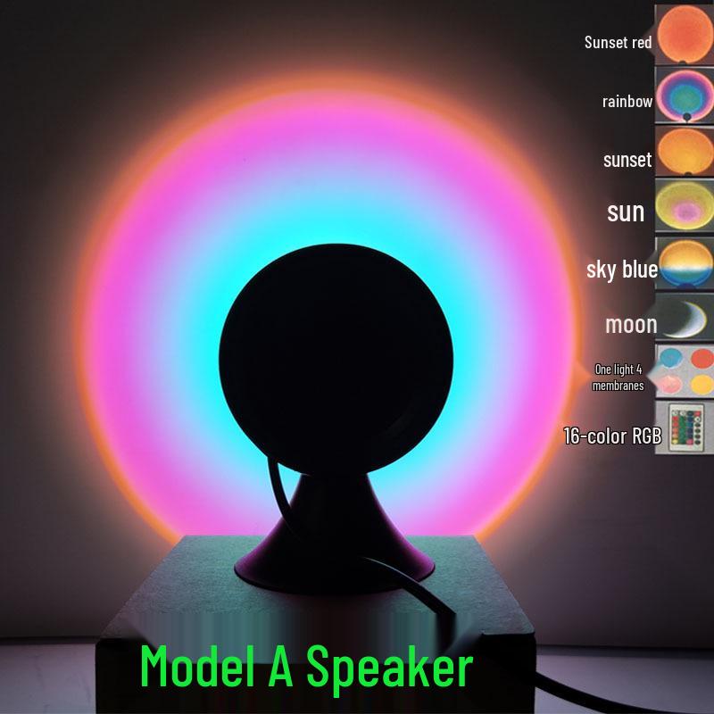 Sunset Lamp Projector for Festivals and Photography - Rainbow Dawn Atmosphere Lamp Rainbow