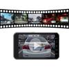 4-inch Dashcam, IPS HD 1080P Car DVR, Dual Front and Rear Cameras, Supports Reversing Camera Function.