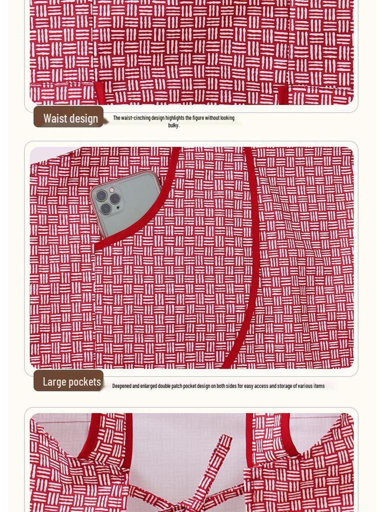 2024 Waterproof Oil-Proof Cooking Apron: Summer Thin Style, Cape Design, Large Pocket for Home Kitchen Use