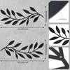 2Pcs Metal Wall Art Leaf Branch Decor Olive Tree Leaves Wall Sculpture for Living Room/Home Decoration