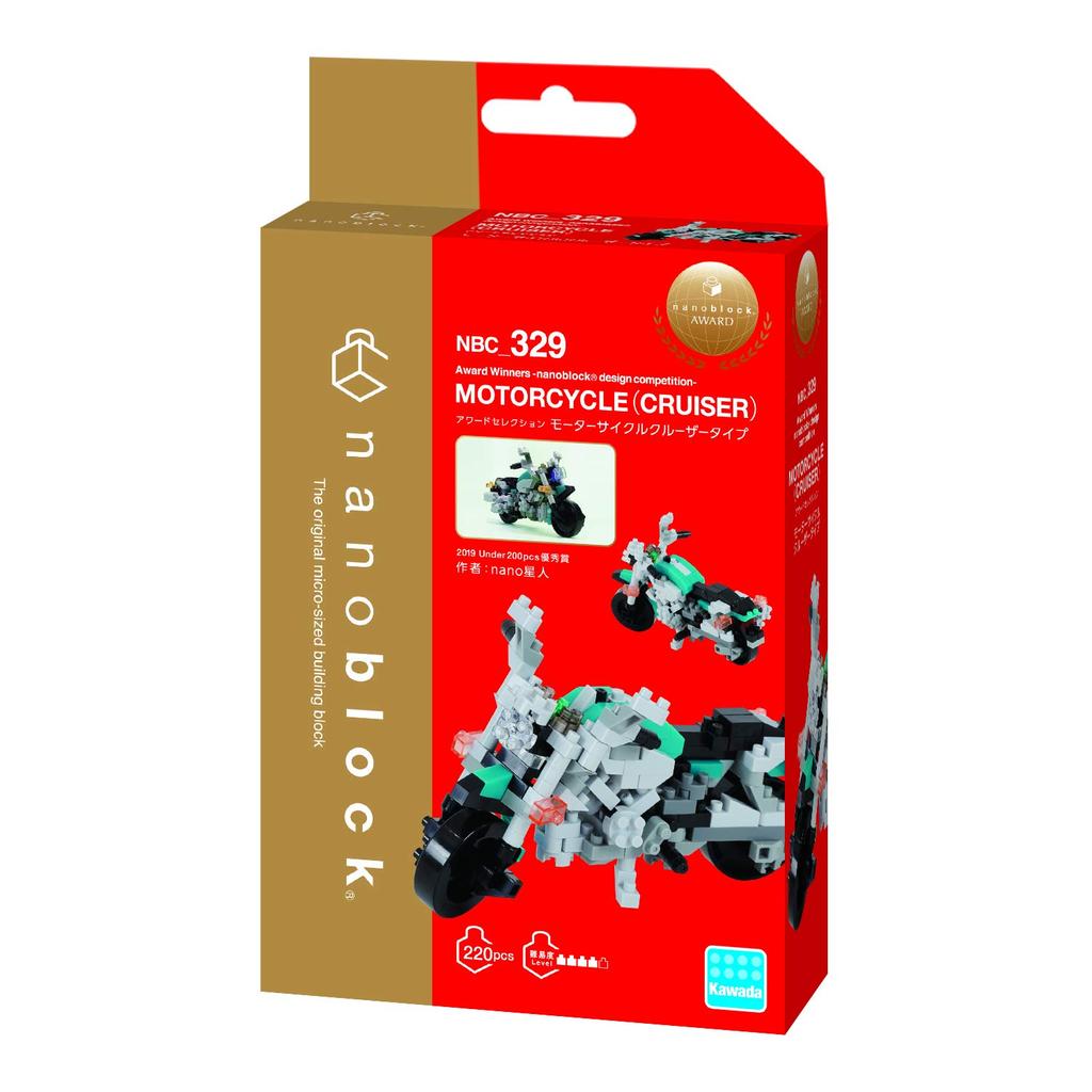 Kawada Nanoblock Award Selection Motorcycle Cruiser Type NBC329