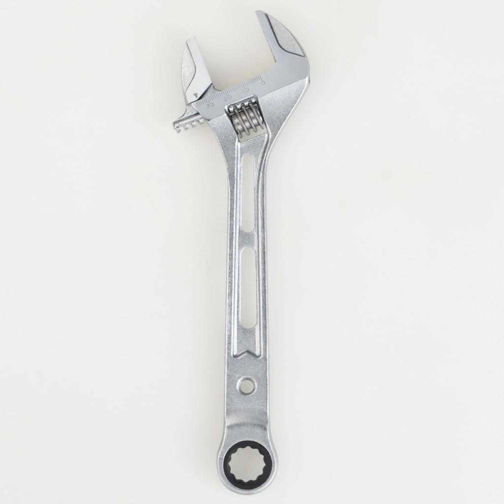 Takagi GISUKE Lightweight Wide Adjustable Wrench 250mm Opening 17mm Gear Wrench Working in Tight and at +1 (LWMW250+1) [Maximum Width Approx. 36mm]