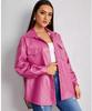 Handmade Shirt Genuine Stylish Soft Lambskin Leather Designer Women Casual Pink