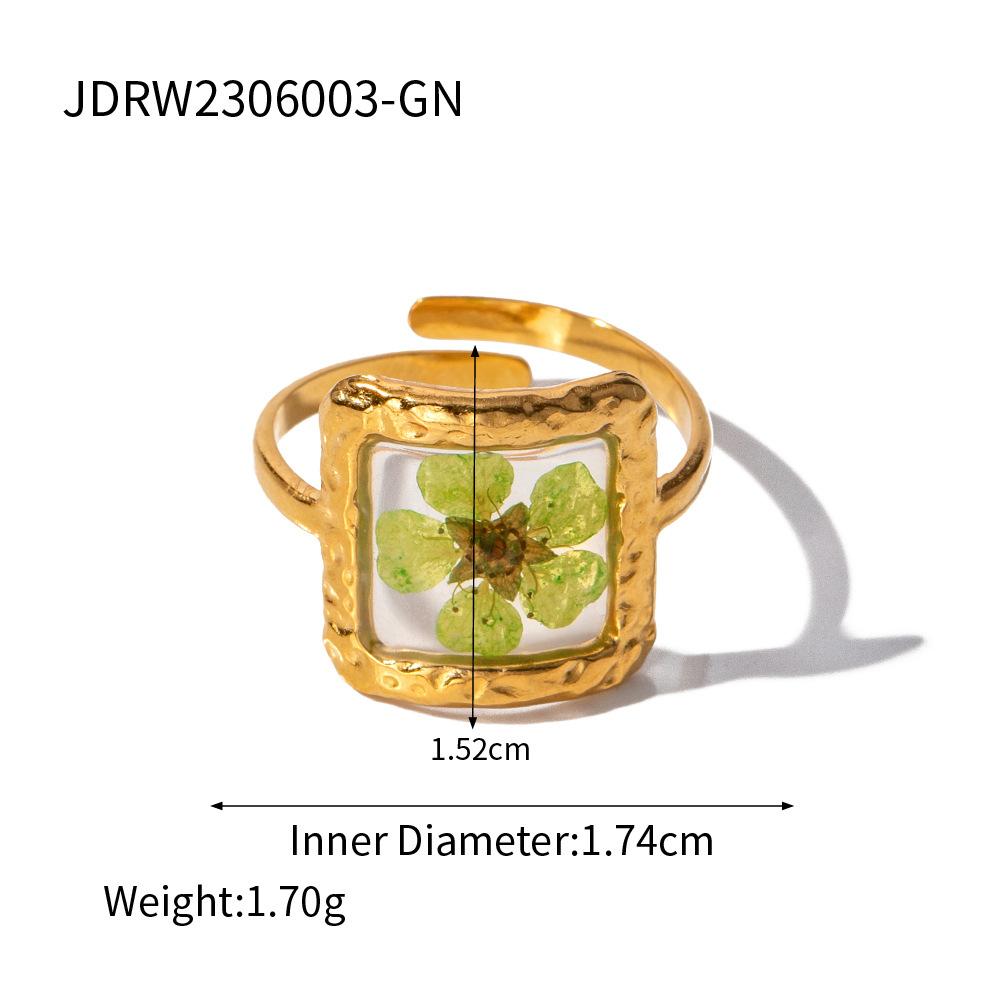 European and American Immortal Flower Ring Titanium Steel Non-fading Jewelry Ring Stainless Steel