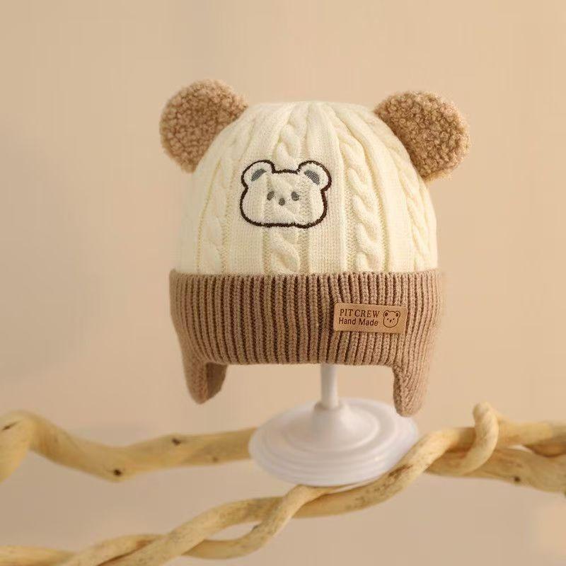 Baby hat new wool hat cute super cute boy and girl baby pullover hat autumn and winter children's knitted pullover hat