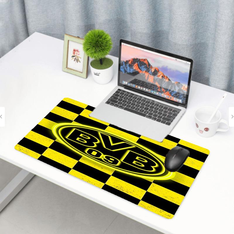 Borussia Dortmund Druck Mauspads, Anti-Rutsch Schreibtisch-Tastaturmatte, für PC Laptop Gaming Arbeiten Tägliche Nutzung, Coole Festival Überraschungsgeschenk
