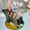 American Flag Five-pointed Star Coaster Combination Silicone Mold Office Tea Water Coaster Mirror Crystal Epoxy Mold