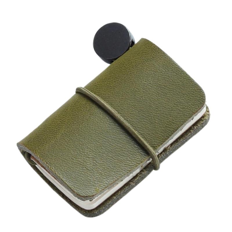Pocket Leather Notebooks 1.25x1.88Inch Small Leather Journal Pocket Writing Pad For Women Keychain Bag Wallet Charm