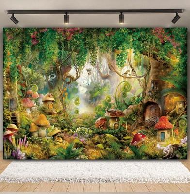 VIKAMA Cartoon Forest Park Theme Party Tapestry for Home Daily Use Banner Decorative for Childrens Room In the House