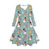 Girls' 3D Hat Snowman Dress Long Sleeve Summer Spring Vacation Daily Holiday Princess Beautiful Sweet Kids 4-12 Years Casual Dress A Line Dress