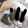 Women's low-heeled short boots autumn and winter new thick-heeled large-size comfortable recreational locomotive boots