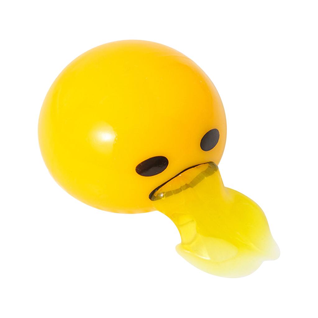 Cute Yellow Round Sucking Vomit Lazy Egg Yolk Exhaust Decompression Toy Fun Decompression Toy Sensory Toy Tricky Game Suitable For Children And Adults