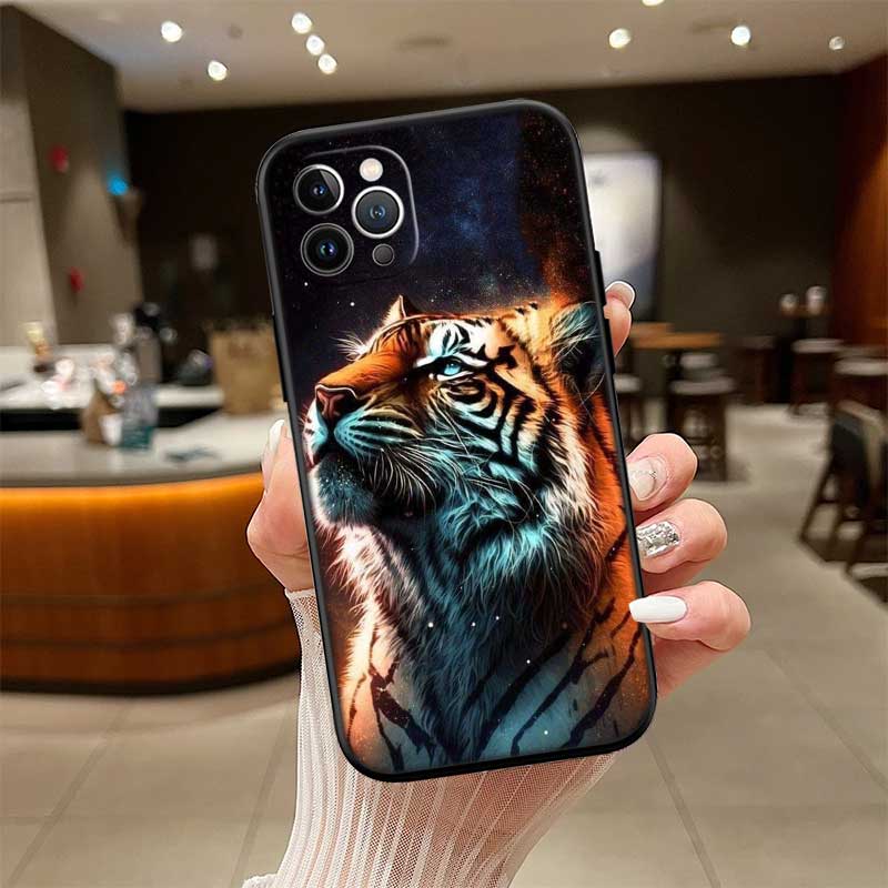 UP5 Animal Tiger New High-End Shell Phone Case for iPhone SE X XS XR 16E 17 11 Pro Max 8 7 6 6s Plus Air