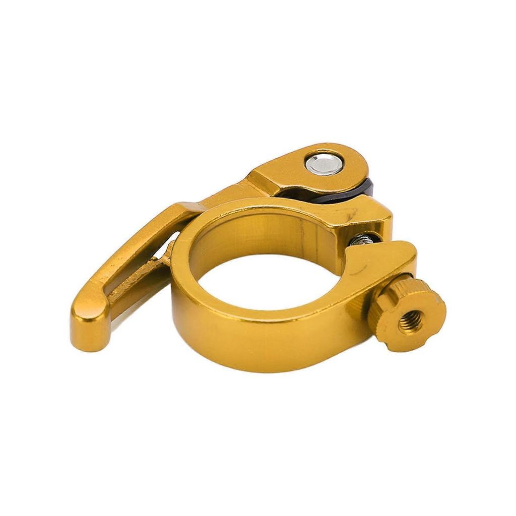 VIARON Bicycle Quick Release Seatpost Clamp Aluminum Alloy 34.9MM Seat Clamp for MTB Bike Road Bike Casual BikeGold