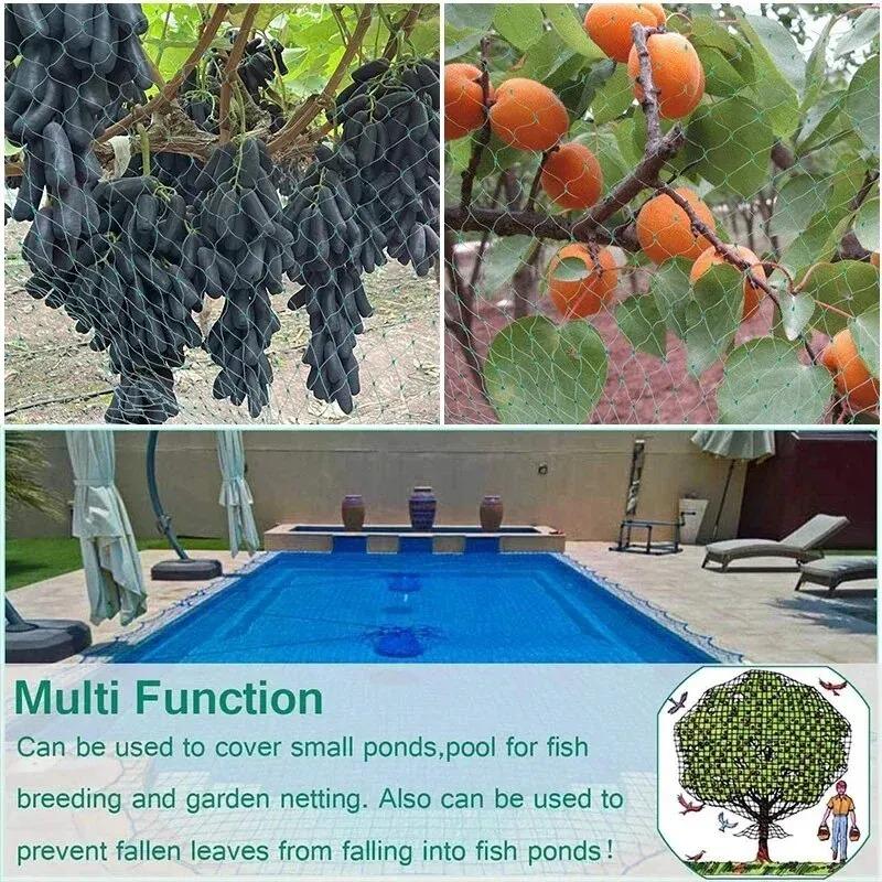 Garden Bird Netting Anti-Bird Protection Mesh Net for Plants, Fruit Trees & Vegetables, Multiple Sizes 2x2m 2x5m 4x4m 4x5m