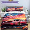 3PC Custom Name "Custom Car Artwork" Bedding Set Duvet Cover Closure Includes 1 Duvet Cover & 2 Pillowcases for Bedroom