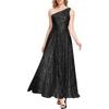 Women's Sequined Bridesmaid Dress Sleeveless Extra Long Evening Dress Prom Dress Gala Welcome Dress Women