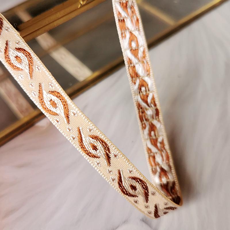 Misi Ethnic Embroidery Jacquard Ribbon for DIY Doll Clothing