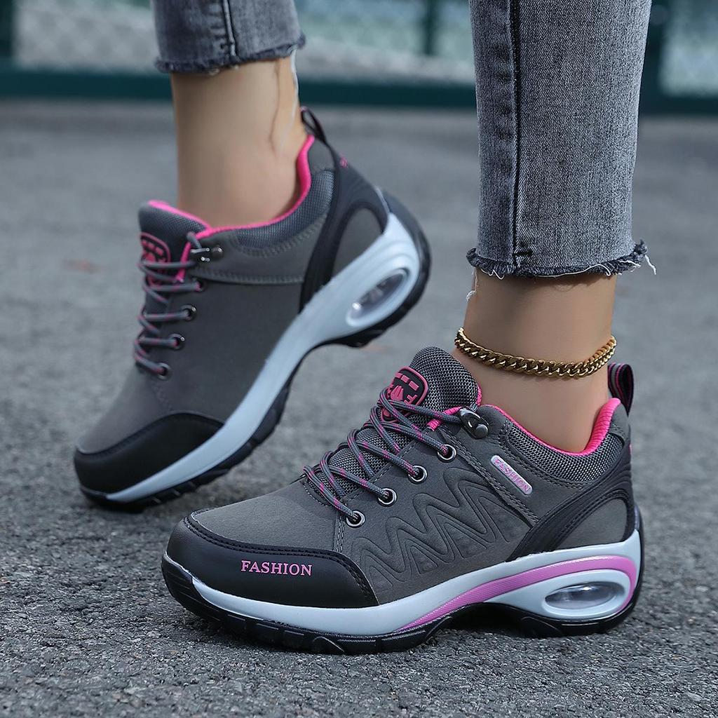 Women's Shock-Absorbing Thick-Soled Air Cushion Casual Sneakers for Spring and Autumn