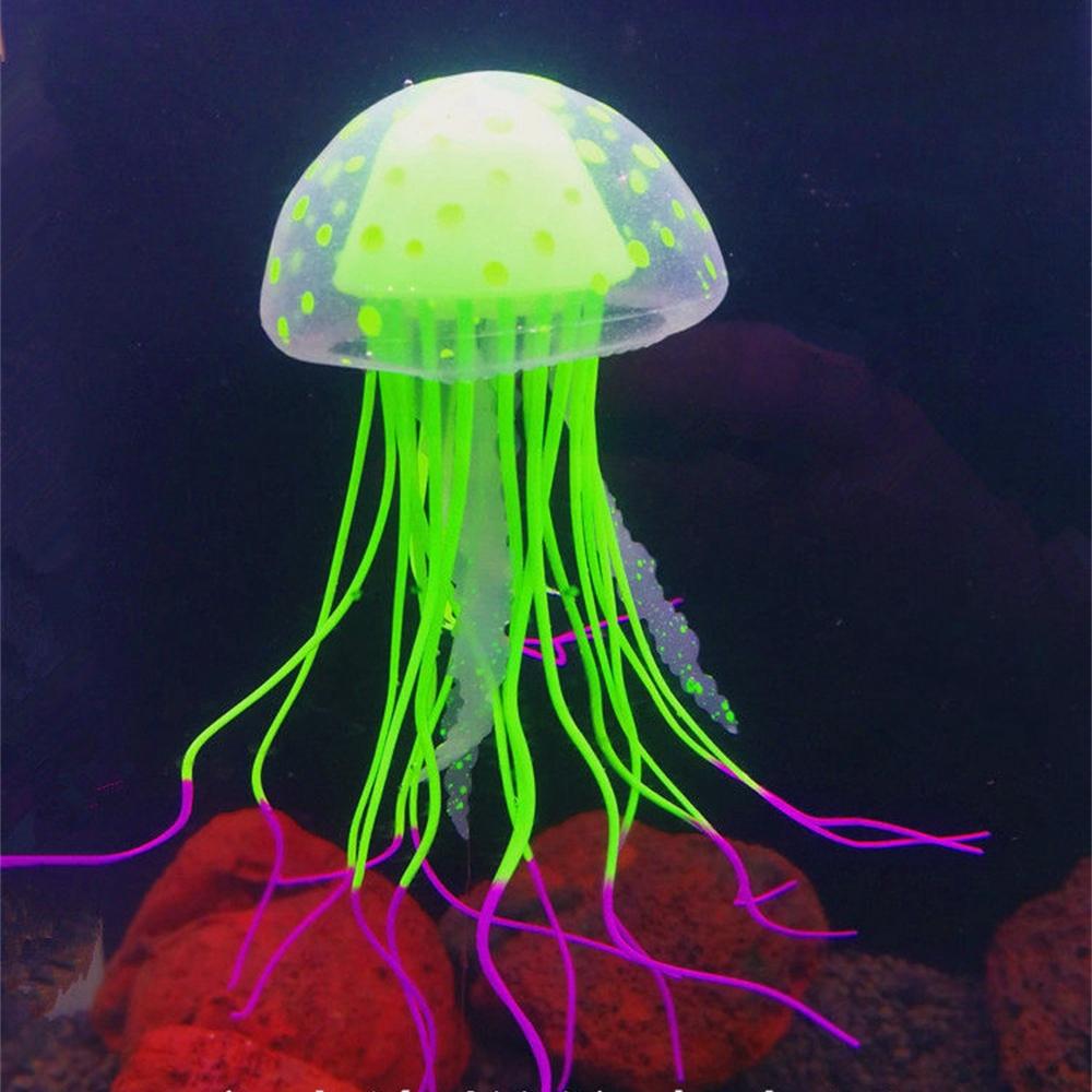 Bunte Künstliche Quallen Leuchtende Aquarium Simulation Ornamente Fischbecken Lebende Leuchtende Dekoration Wasserlandschaft Haustierbedarf