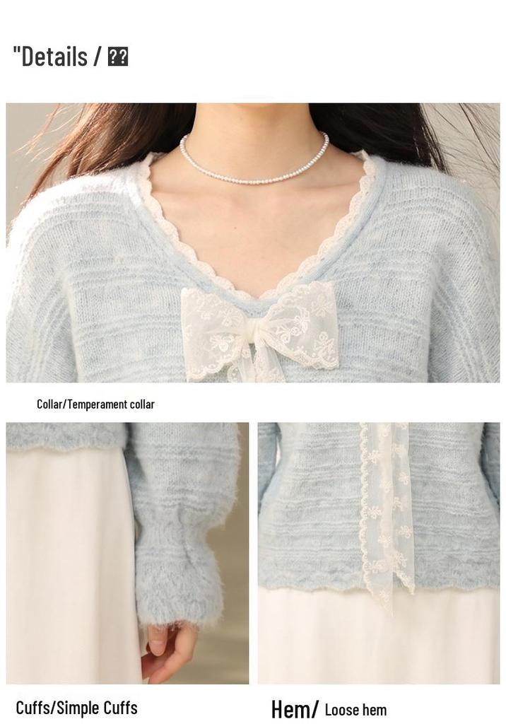 Women's Loose Lace Knit Sweater - 2026 Autumn Collection