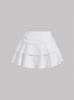 European Y2K Low-Waist Pleated Sports Skirt with Lace-up Design