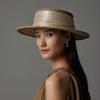 Adjustable Paper Straw Sun Hat For Women Ribbon Accents Breathable Lightweight Design Summer Travel Gardening