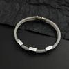 Creative Double-layer Steel Wire Square Gold-plated Stainless Steel Women's Bracelet Waterproof and Rust-free Couple Bracelet