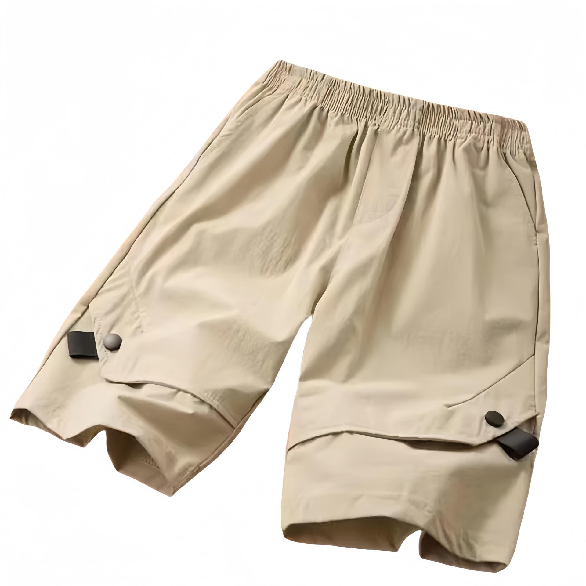 

Быстросохнущие шорты-карго для мальчиков 2025 года — эластичные 5-дюймовые легкие удобные карманы, летние спортивные брюки для активного отдыха на открытом воздухе для больших детей 110 хаки