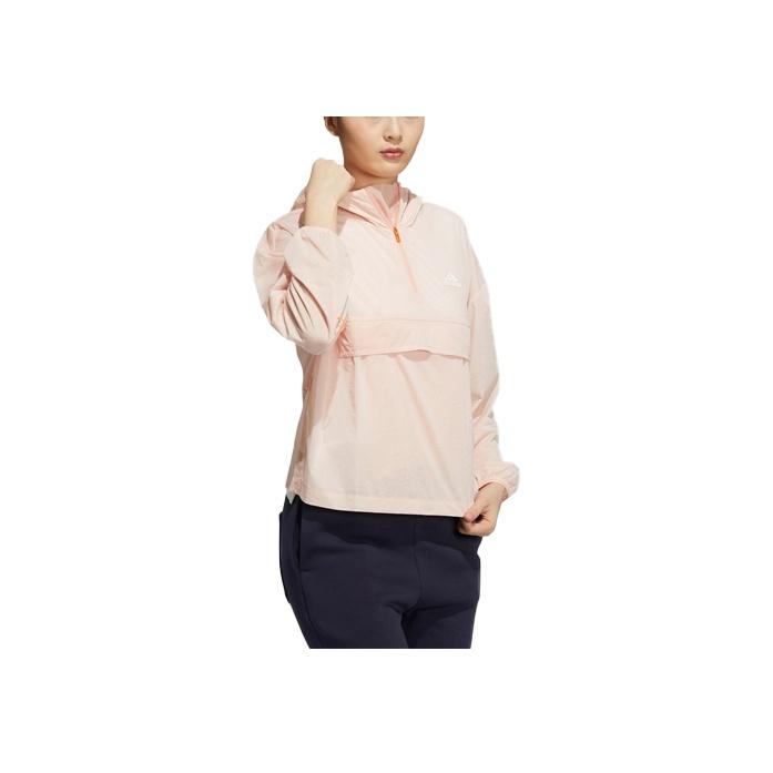 

Adidas Повседневная однотонная куртка с капюшоном женская куртка Steam-White Pink GP0657 M