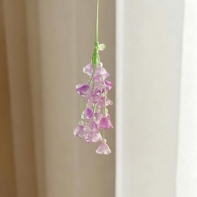 Captivating Bellflower 1Pcs Hanging Ornament with Tassel Perfect for Car Interior Decor