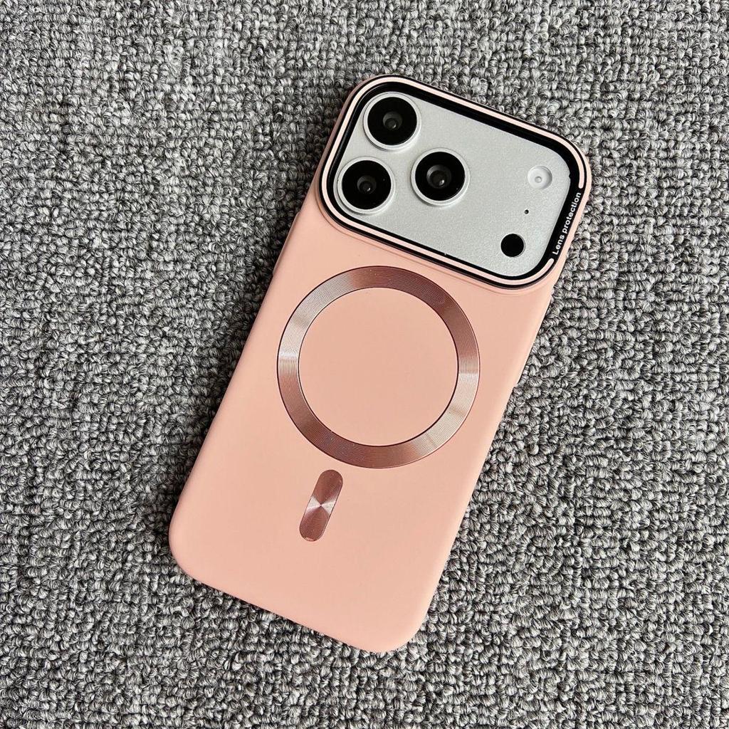 Crystal Skin Magnetic Phone Case for Apple 17 Pro Max - Orange, Full Coverage, Anti-drop, Magnetic Suction Charging