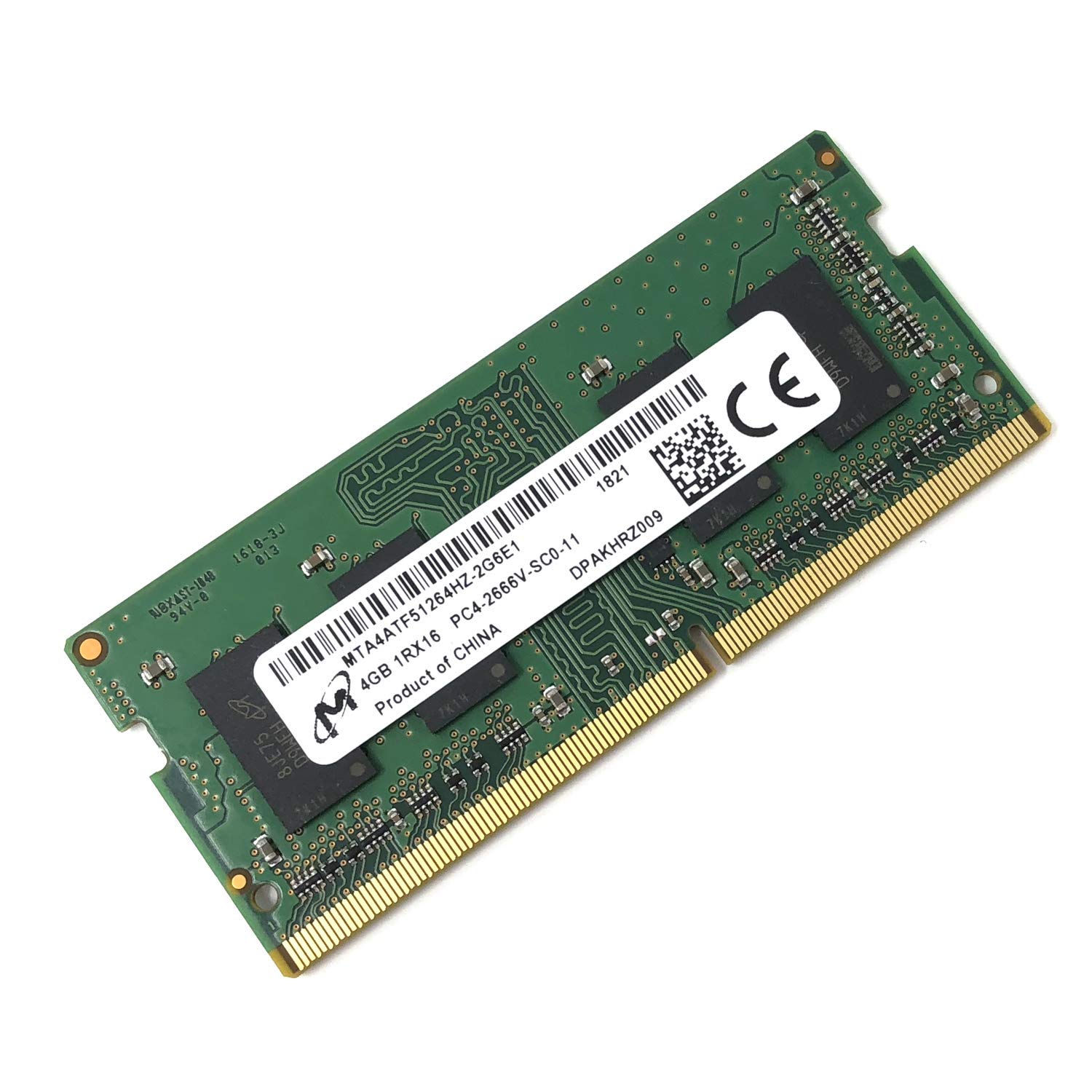 

Micron 4GB DDR4 260pin SDRAM SODIMM Single Kit Laptop Memory OEM MTA4ATF51264HZ-2G6E1 Non-ECC PC4-2666V 26Gbit/, -