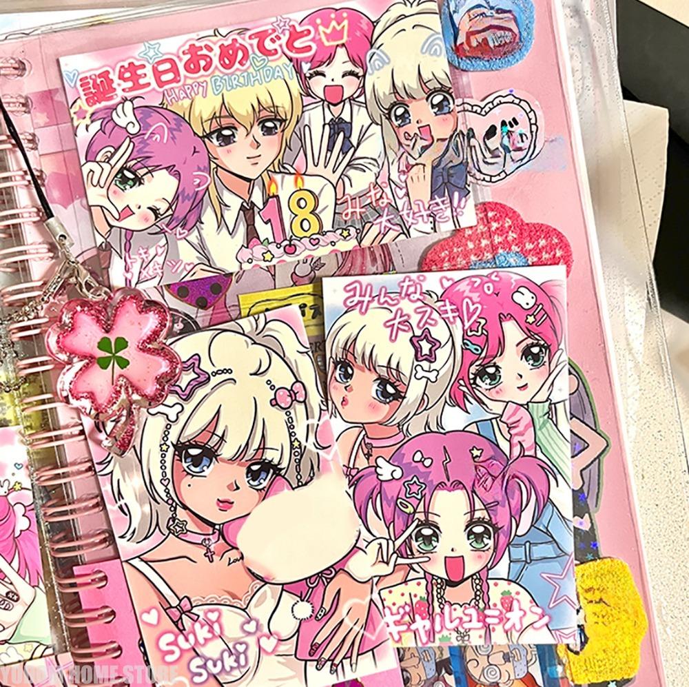 Y2K Vintage Millennial Hot Girls Handsome Guy Cartoon Anime Stickers for Craft Supplies Scrapbooking Material Aesthetic