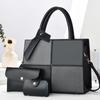 Versatile Large-Capacity Color-Block Mother-and-Child Handbag