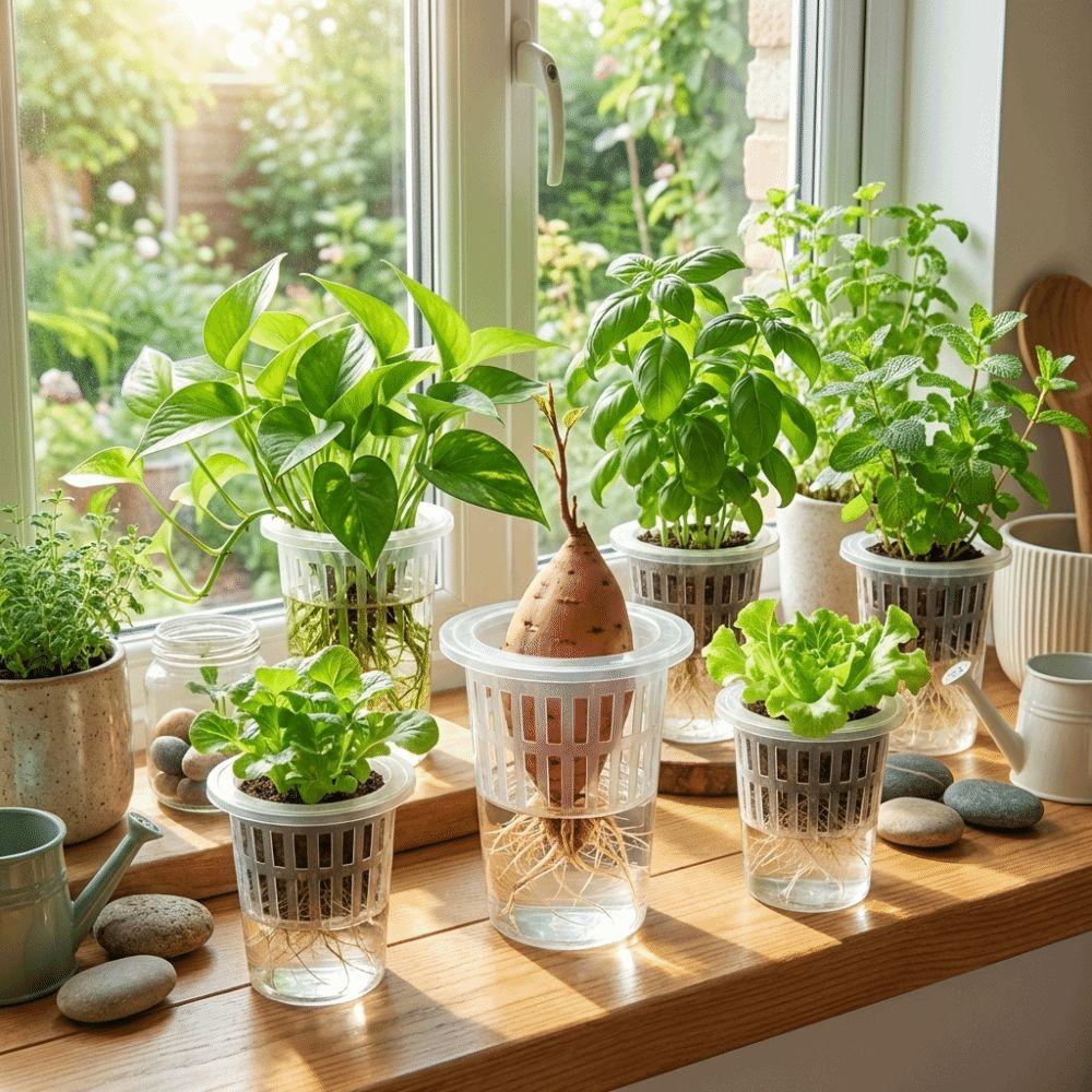 Transparent Plastic Hydroponic Mesh Cups Root View Cups Vegetable Nursery Clear Hydroponic Pots Planting Container
