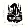 1pc Lab Welcome Sign - Metal Home Décor for Indoor and Outdoor Use, Stylish Wall Art Gift for Kitchen, Bathroom, Living Room
