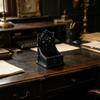 Elegant Dark Aesthetic Organiser Box With Detailed Skeleton Relief For Collectibles Display Storage Container