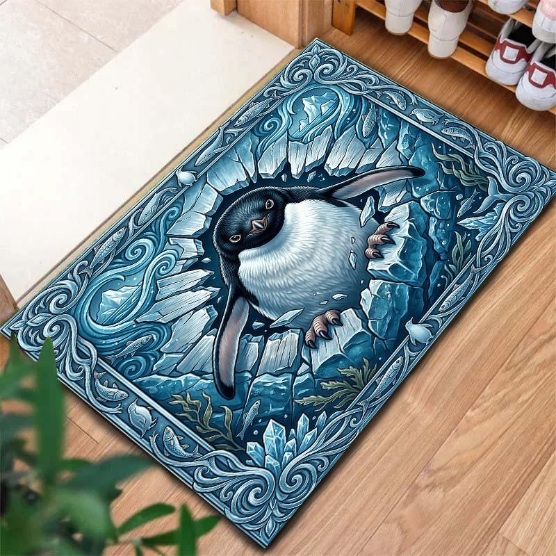 Animal drilling black panther Carpet Rug for Living Room Bedroom Home Sofa Decoration,Kids play Non-slip Floor Mat