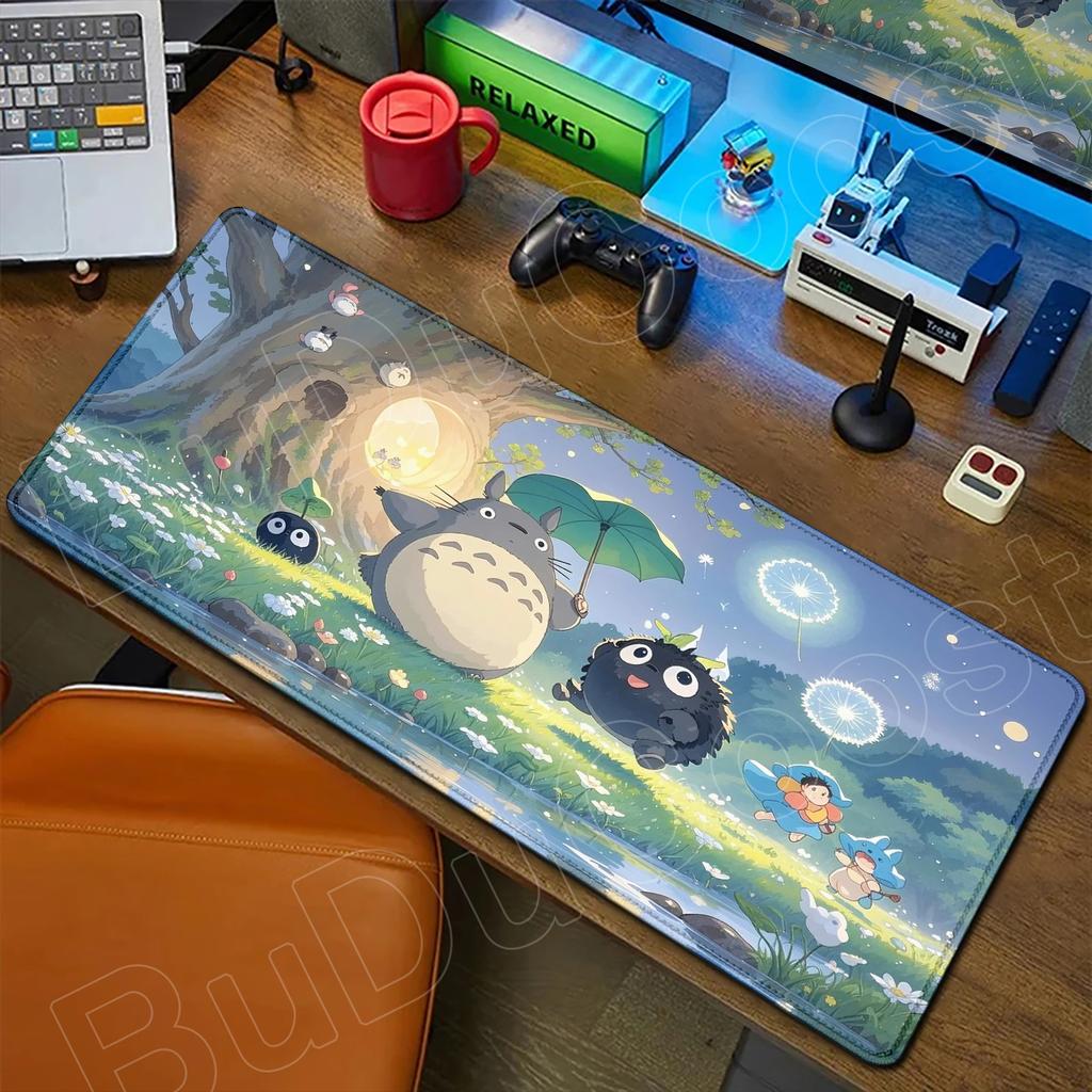 Mouse Pad Office Laptop HD Printing Kawaii Mousepad PC Japan Anime T-totoros Extended Table Mats Gaming Accessories Keyboard Pad