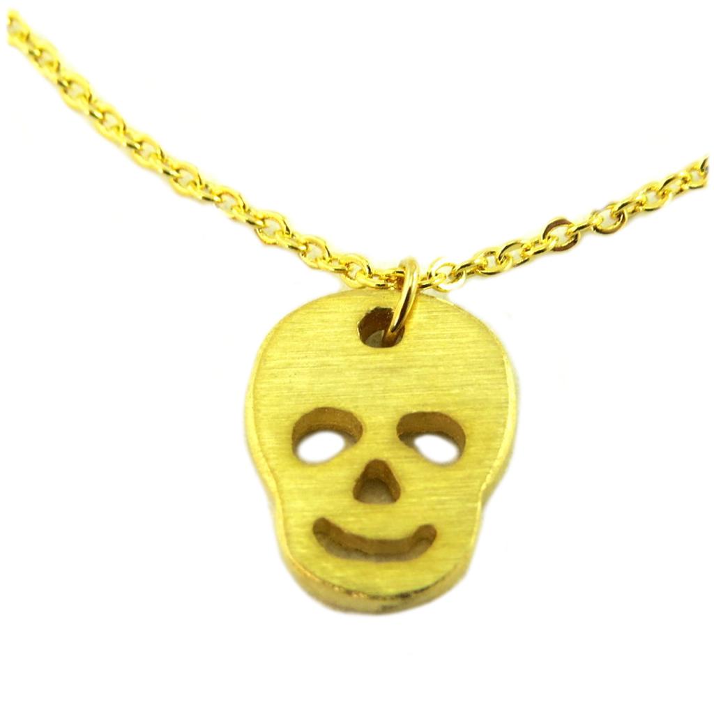 7bis [Q6031] - Handcrafted Gold 'Skull' Bracelet - 11x9 Mm