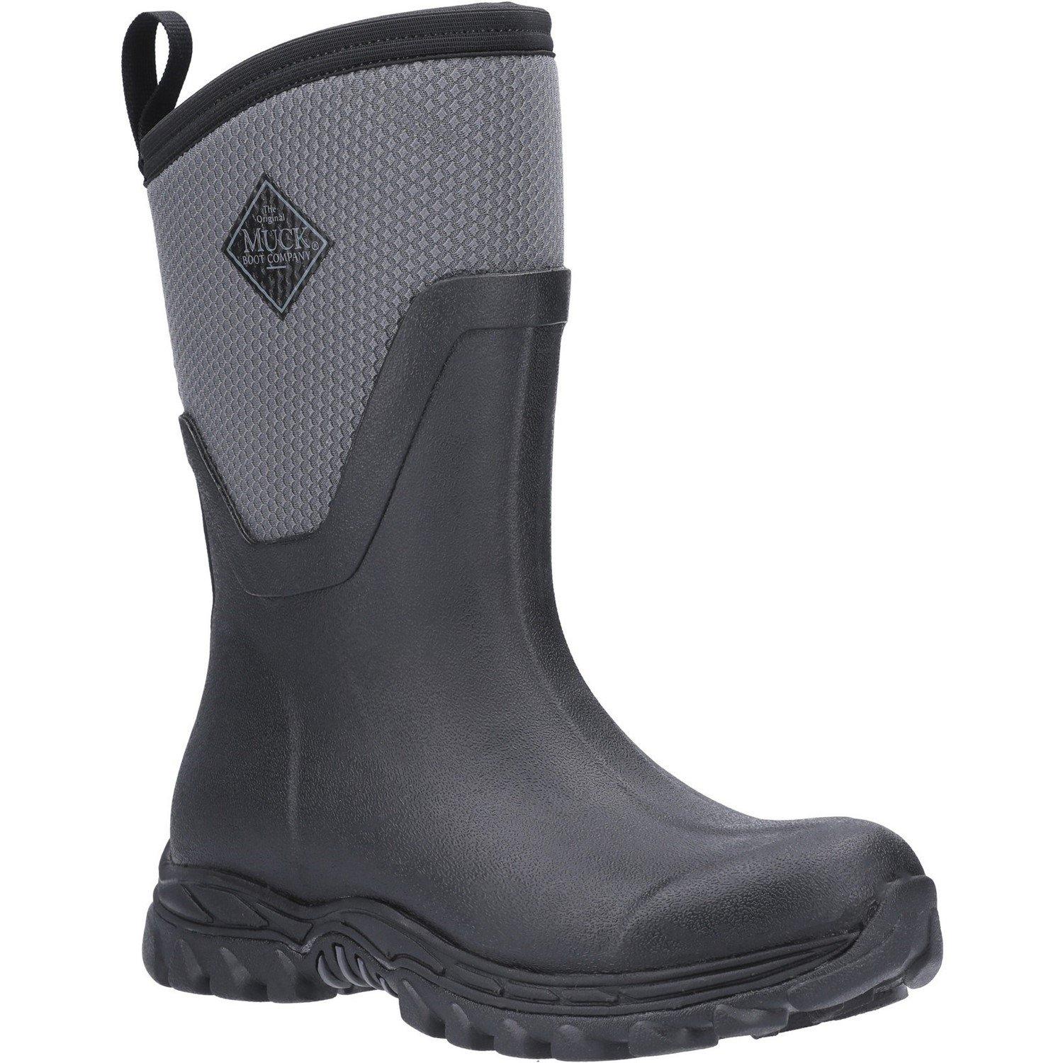 Muck Boots Stivali di gomma unisex Arctic Sport Mid Pull On 4 UK nero/grigio