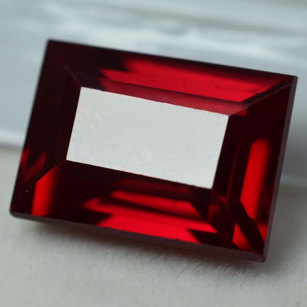 Natural Red Ruby Loose Gemstone 8.65 ct Emerald Shape for Jewelry Making and Gem Collections