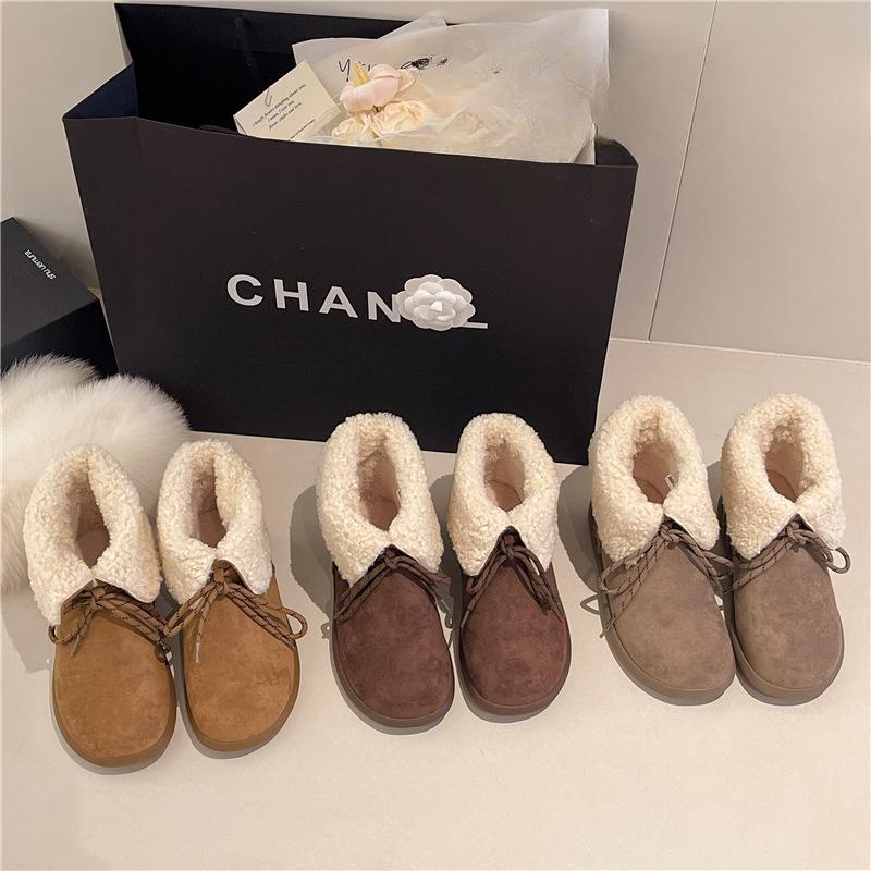 Women's Padded Plus Size Winter Warm Snow Boots Padded Lining Waterproof Ankle Boots Non-slip Outdoor Hiking Mountaineering Sports Cotton Boots