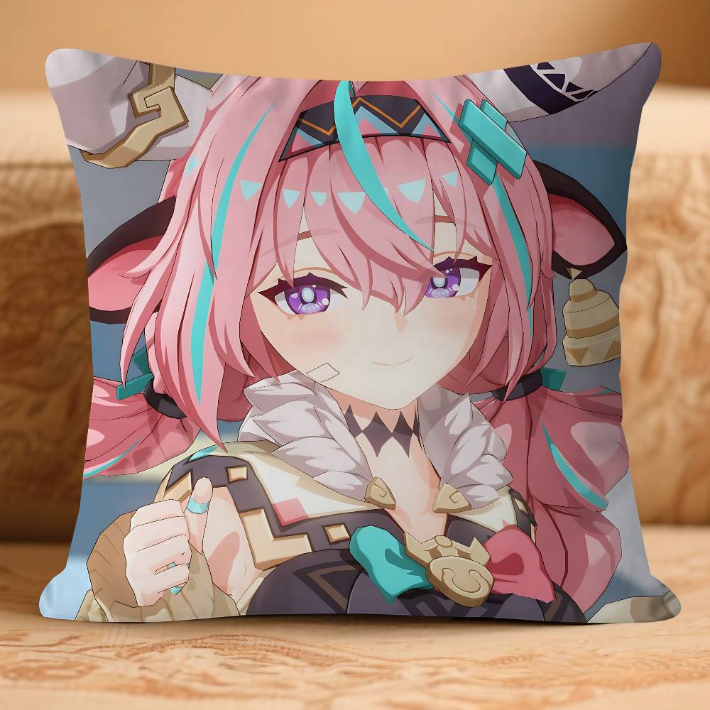 GenshinS Anime V-VaresaS Kissenbezug Abnehmbar Waschbar Kissenbezug – Ganzjährig Weiches Leinen