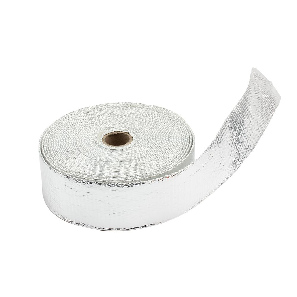 50mm*10m Motorcycle Heat Exhaust Pipe Heat Shield Thermal Tape Wrap Insulation Kit Fiberglass Exhaust Tape With Stainless Ties