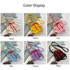 Large Capacity Drawstring Crossbody Bag Pleated Design Hearts Embroidery Handbag  Female Fashion