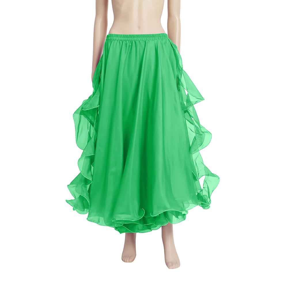 Women Sun Skirt Sequins Show Costumes Spanish Skirt Belly Dance Skirt Dancing Skirt